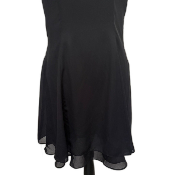 Vintage 90s Onyx Nite Little Black Dress Mini Fit & Flare Classic Hoco Size 10 - Picture 3 of 6